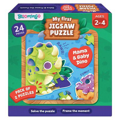 Bloomingo Puzzle Kit - My First Jigsaw Puzzle - Unicorn & The Friendly Fairy - Jigsaw Puzzle for Kids (2-4 Years) 20+ Jigsaw Pieces (Dino)