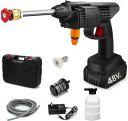 BluBasket Cordless 48V Electric High-Pressure Car Washer Machine Accessories Portable Power ABS Material Multi-Function 3 in 1 Nozzle 5M Pipe (1-pcs)...
