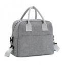 BLUE BEADS Thermal Insulated Travel Lunch Bags Small for Women Work, Student Kids to School Leak-Proof Hot Cold Lunch Bag Reusable Tote Bag with Aluminium Inner Foil (1 Pcs) Grey...