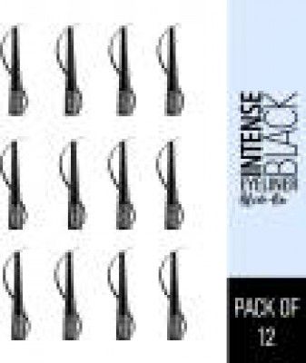 BLUE HEAVEN Intense Black Eyeliner Glide-On, Pack of 12 30 g  (Black)