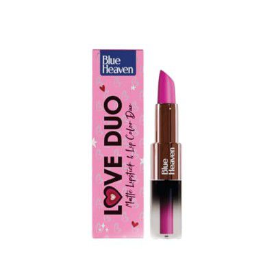 Blue Heaven Love Duo 2 in1 Dual Sided Lipstick for women | Soft Matte Finish formula - 07 |1.5ml + 4g