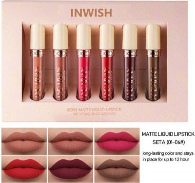 BLUE HEAVEN New72 Hours long stay NON TRANSFER WATERPROOF Kiss Proof Nude Lipstick combo (Pack Of 7, 100 g)