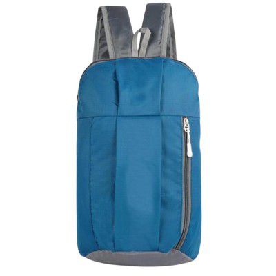 Blue PU Leather Casual Backpack - Chic Unisex Bag for Men & Women