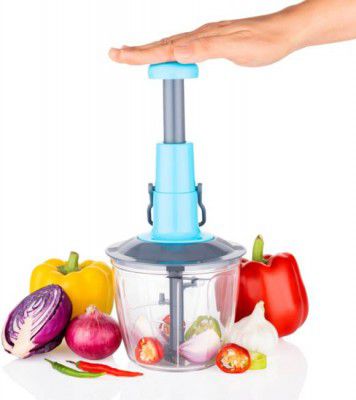 blue push chopper Vegetable & Fruit Chopper  (1)