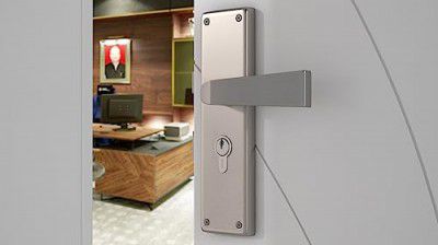 Blue Space Premium 8" Cylindrical Plate Mortise Door Lock Handle Set/Mortise Lock (CRZ015, Matt Satin)