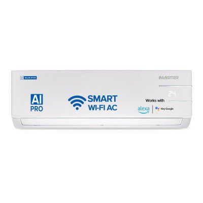 Blue Star 1.5 Ton 5 Star Smart Wi-Fi Inverter Split AC with (Copper, Convertible 5 in 1 Cooling, IC518YNURS, White)