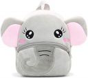 blue tree Cute Boys and Girls Plush Baby Elephant Animal Cartoon Mini Travel Backpack (Grey, 1-6 Years)...