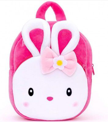 Blue Tree Girl's and Boy's Plush Minnie Cartoon School Bag Backpack (Pink, 3 to 5 Year)