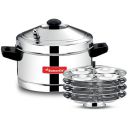 Blueline Stainless Steel Idly Cooker with 4 plates...