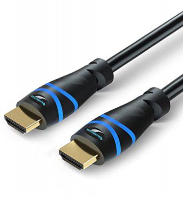 BlueRigger 8K HDMI 2.1 Cable(3FT, 8K 60Hz HDR, 4K 120Hz, High Speed 48Gbps with Ethernet, eARC, 3D, HDCP 2.3) - Compatible with PS5, Xbox, Roku, Apple TV, Switch, PC