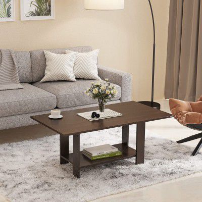 BLUEWUD Osnale Engineered Wood Rectangular Shape Coffee Center Sofa Tea/Teapoy Console Table for Sofa Set Living Room Home Hall (Brown Maple)