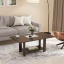 BLUEWUD Osnale Engineered Wood Rectangular Shape Coffee Center Sofa Tea/Teapoy Console Table for Sofa Set Living Room Home Hall (Brown Maple)...