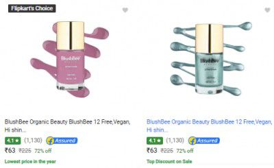 Blushbee Organic Beauty Nail Polish Starts ₹63 | Upto 72% off