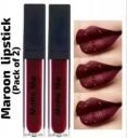BLUSHIS 3 peice Maroon Liquid Lip colour set of 3 pc `  (Maroon, 18 ml)...