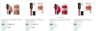 Blushis Lipstick upto 97% off starting From Rs.4