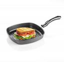 BMS Lifestyle Non-Stick Aluminium 2.6mm Grill Pan 23 cm Bakelite Handle (Black)...