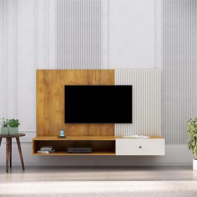 Bniture TV Unit for Living Room, Bedroom Unit Cabinet Base Mount with Storage Ideal for TV Upto 30 to 52" (D.I.Y) (Giant Wood & Frosty White)