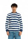 BNWWEAR Men's Crew Neck Navy Stripe Long Tshirt Long Sleeve |...
