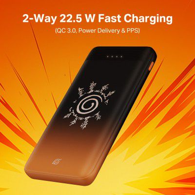 boAt 10000 mAh 22.5 W Power Bank (Naruto Edition, Lithium-ion, for Smartwatch, Mobile, Tablet)