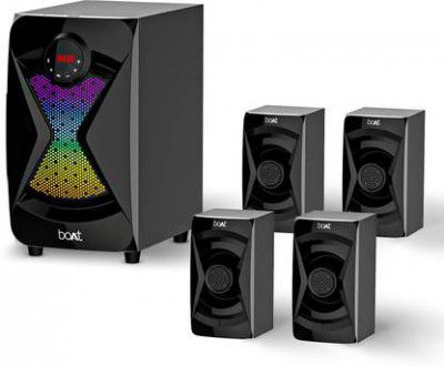 boAt 1500 Pro with Dynamic RGB LEDs, EQ Modes & Master Remote Control 80 W Bluetooth Home Theatre (Space Black, 4.1 Channel)