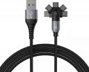 boAt 2-in-1 Cable 3 A 1.5 m Micro-Axis (Compatible with Mobile, Laptop, Tablet, Black, Grey)...