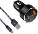 boAt 3 Amp Qualcomm 3.0 Turbo Car Charger (Black, With USB Cable)...