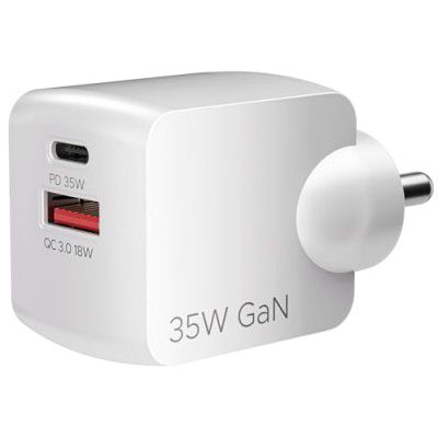 boAt 35W GaN Wall Charger w/GaN Chip Tech, Fast Charging w/PD,PPS & QC 3.0, Compatible (Crystal White)