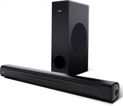 boAt Aavante Bar 1500 Pro w/ DSP Sound, EQ Modes & Remote Control 120 W Bluetooth Soundbar (Premium Black, 2.1 Channel)