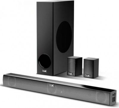 boAt Aavante Bar 2400 Pro w/ EQ Modes, Bass & Treble Controls, 220 W Bluetooth Soundbar (Premium Black, 5.1 Channel)