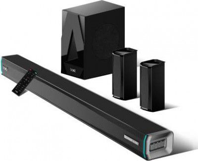boAt Aavante Bar 5400D w/ Dolby Audio, 6 Drivers Surround Sound & Wireless Satellites 550 W Bluetooth Soundbar  (Black, 5.1 Channel)