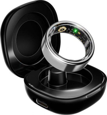 boAt Active w/ Portable Charging Case, Stainless-Steel Design Smart Ring