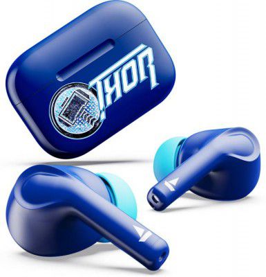 boAt Airdopes 161 Thor Edition w/ 40 HRS Playback, ASAP Charge & IPX5 Rating Bluetooth Headset  (Electric Blue, True Wireless)