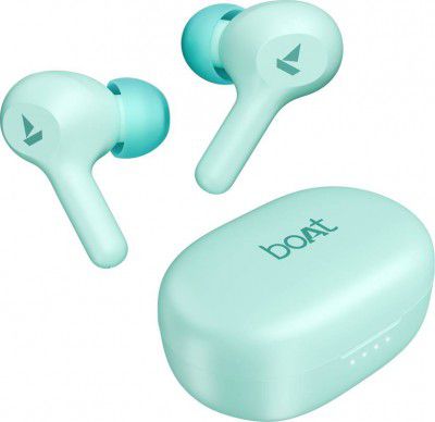 boAt Airdopes 71 w/ 40 HRS Playback, ENx Technology & Beast Mode Bluetooth (Aqua Blue, True Wireless)