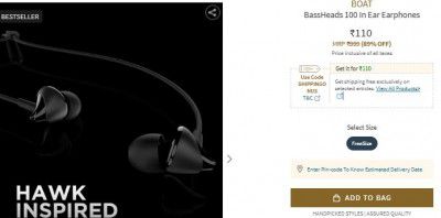 BOAT BassHeads 100 In Ear Earphones