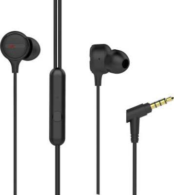 boAt BassHeads 103 T Wired Earphones with Super Extra Bass, Integrated Controls & Mic (Black)