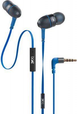 boAt BassHeads 220 Super Extra Bass Wired  (Blue, In the Ear)