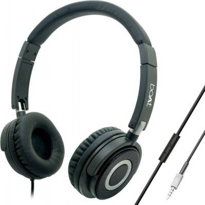 boAt BassHeads 900 Wired Headset (Carbon Black, On the Ear)