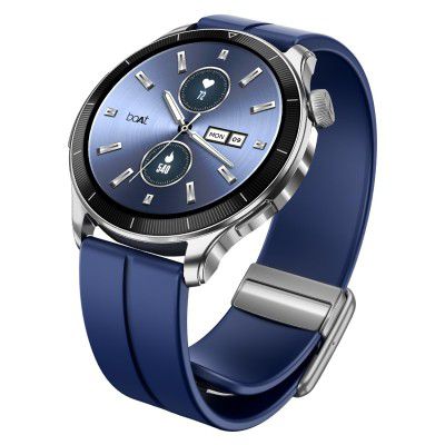 Boat Chrome Eon, 1.43” (3.63 cm) AMOLED Display, Smart Watch (Sterling Blue)