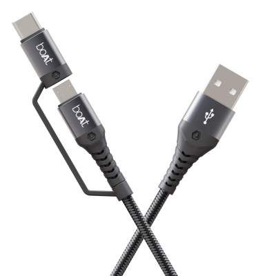 boAt Deuce USB 300 2 in 1 Type-C & Micro USB Stress Resistant