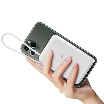 boAt Energyshroom PB330 MagnaCharge 10000 mAh Magnetic Wireless Power Bank w/ 15W Wireless Charging, (White)