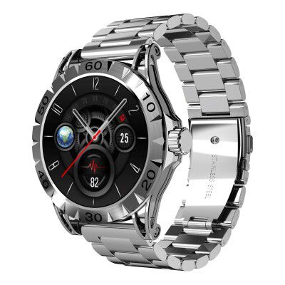 boAt Enigma Orion Men's Luxury Smart Watch Enigma Orion w/ 1.39”(3.53 cm) HD Display (Metallic Silver)