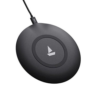 boAt floAtpad 300 Qi Certified Wireless Charger with 6mm Transmission Range, Smart IC Protection Against Damage & 1 Type C Output Cable