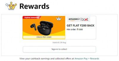 BoAt : GET FLAT ₹200 BACK  | Minimum order Value ₹1000