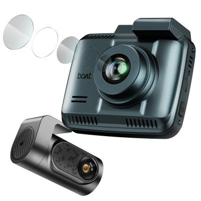 boAt Hive Dashcam F1, 4K Ultra HD Front & Full HD Rear Recording (Steel Blue)