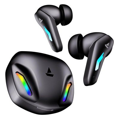 boAt Immortal 100 w/ Beast Mode (40ms Low Latency), RGB LEDs Bluetooth Headset (White Sabre, True Wireless)