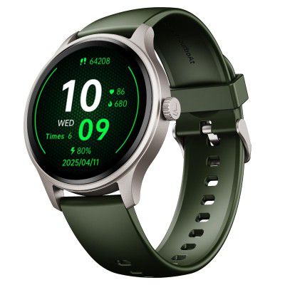 Boat Lunar Discovery Neo, 1.39" (3.5 cm) Round HD Display, Smart Watch  (Olive Gold)