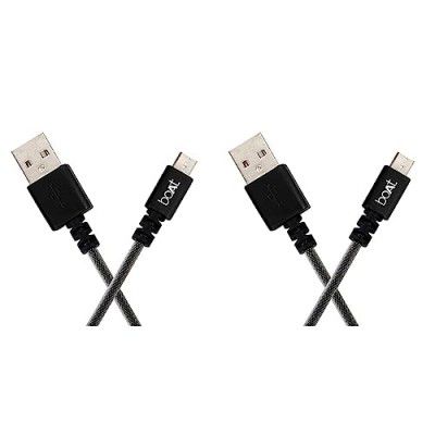 boAt Micro USB 500 Tangle-Free Sturdy Micro USB Cable (Pack of 2)
