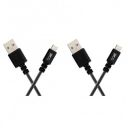 boAt Micro USB 500 Tangle-free, Sturdy Micro USB Cable with 3A Fast Charging & 480mbps Data Transmission, 10000+ Bends Lifespan & Extended 1.5m Length Black) (Pack of 2)...