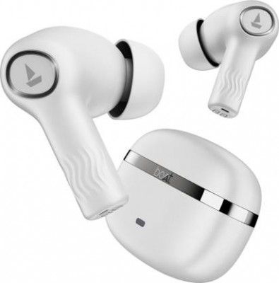 boAt Nirvana Ion with 120 Hours Playback & Crystal Bionic Sound by Hifi DSP 5 Bluetooth (Ivory White, True Wireless)