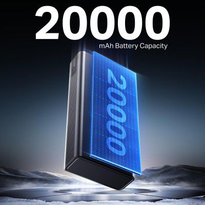 boAt PB435 Turbo 35W Power Bank with 20000mAh Battery, 35W 2-Way Super Fast Charging (Onyx Black)